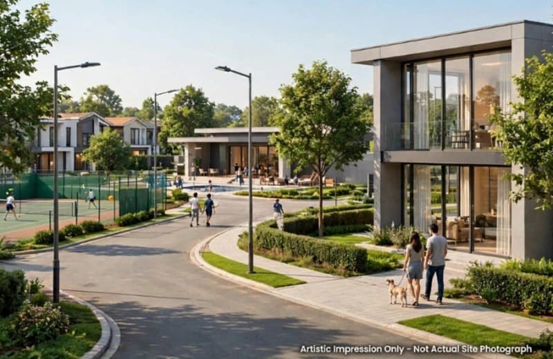 Illustrative township lifestyle at Advika Hill City